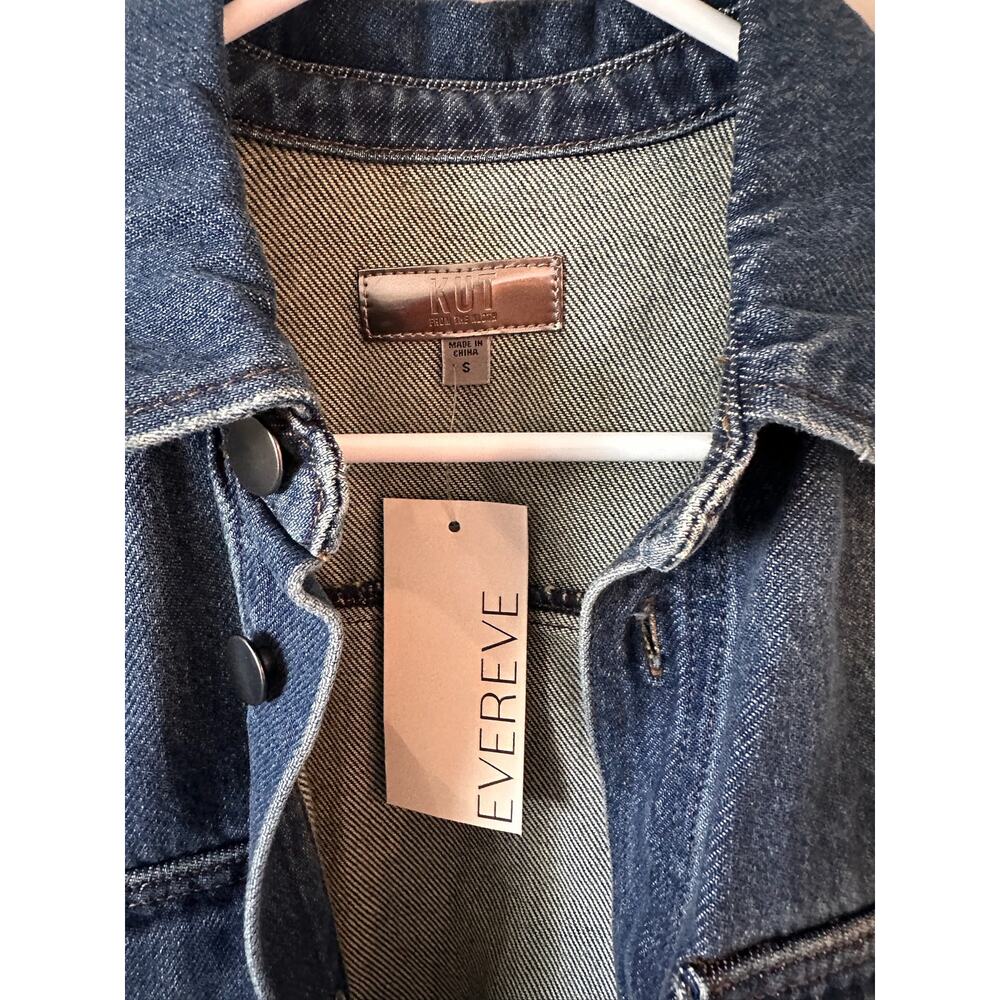 Kut from the Kloth S Raw Hem Demin Jacket New - Picture 4 of 8
